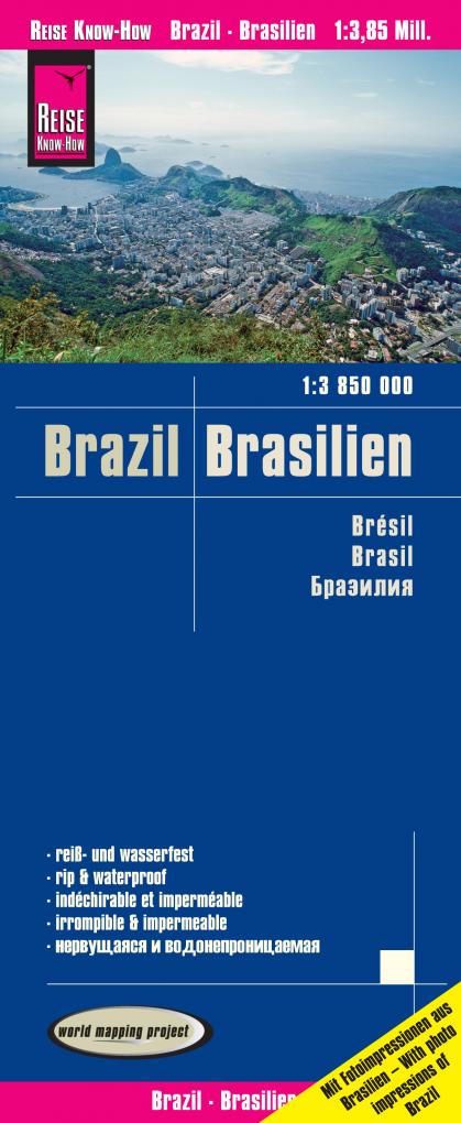 Online bestellen: Wegenkaart - landkaart Brasilien - Brazilië | Reise Know-How Verlag