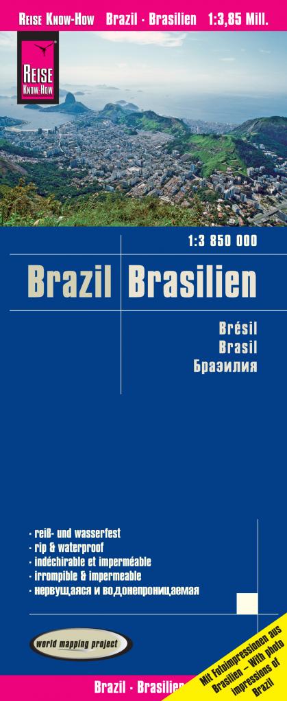 Wegenkaart - landkaart Brasilien -…