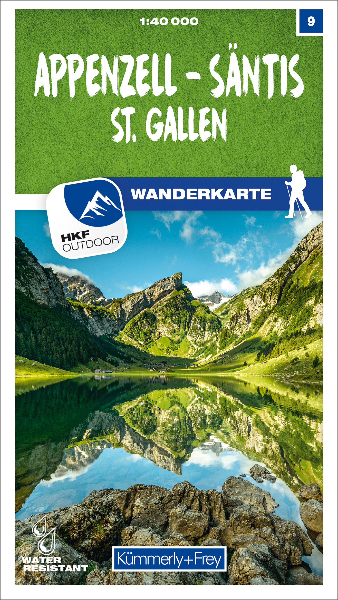 Wandelkaart 9 Appenzell / Säntis / St. Gallen | Kümmerly & Frey