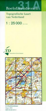 Topografische kaart / Wandelkaart 31A Roelofarendsveen | 
