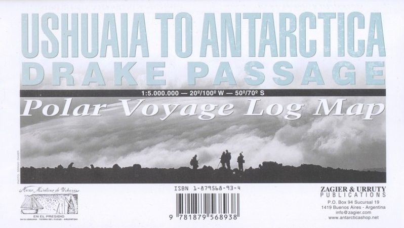 Online bestellen: Wegenkaart - landkaart Ushuaia to Antarctica - Drake Passage | Zagier & Urruty