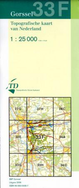 Topografische kaart / Wandelkaart 33F Gorssel | 