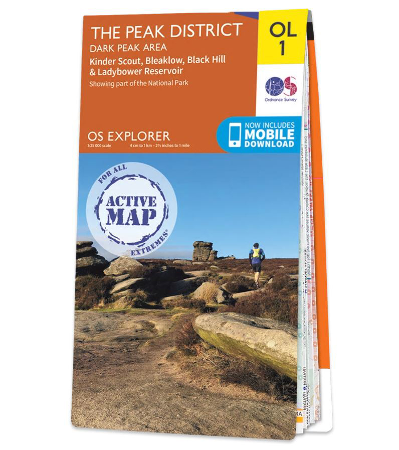 Wandelkaart - Topografische kaart 1 OS Explorer Map | Active Peak Dist