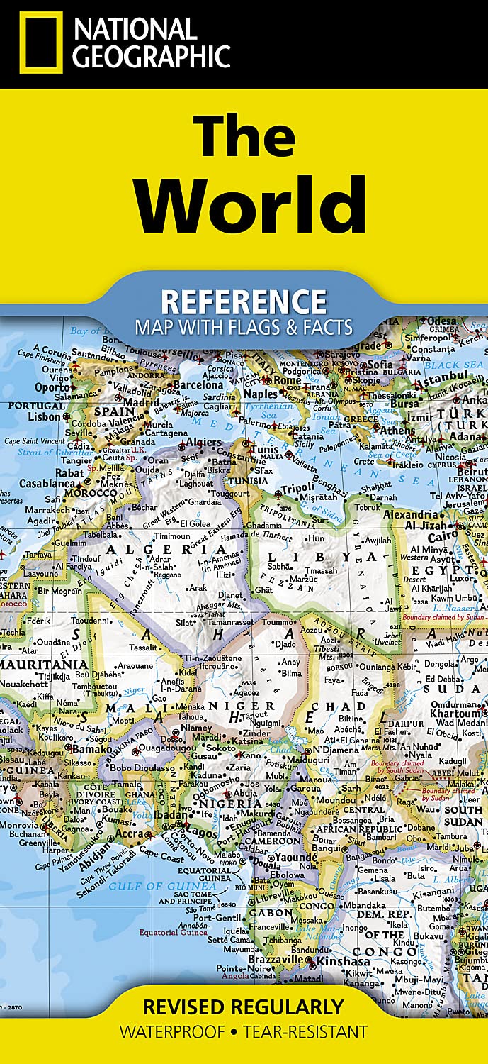 Wegenkaart - landkaart Wereld + vla…