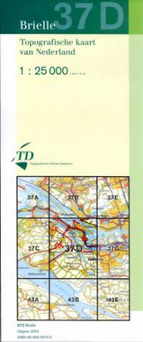 Topografische kaart / Wandelkaart 37D Brielle |
