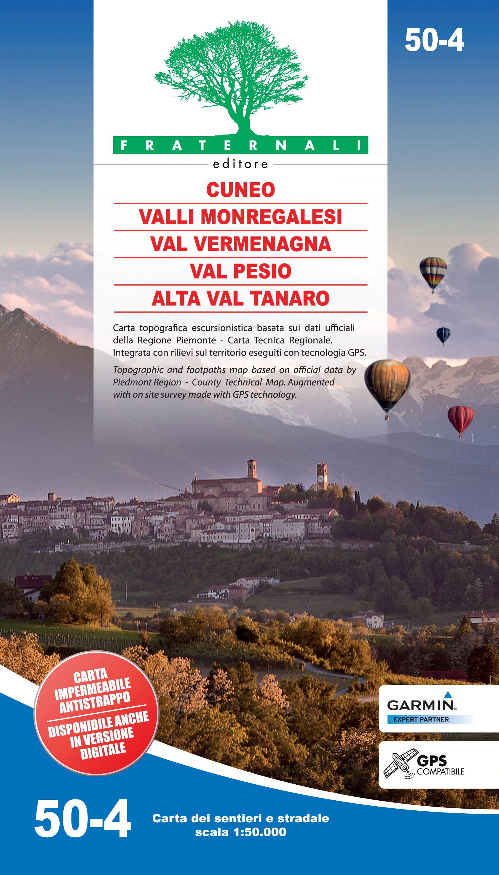 Wandelkaart 50-4 Val Vermenagna - Valle Pesio - Cuneo - Valli Monregal