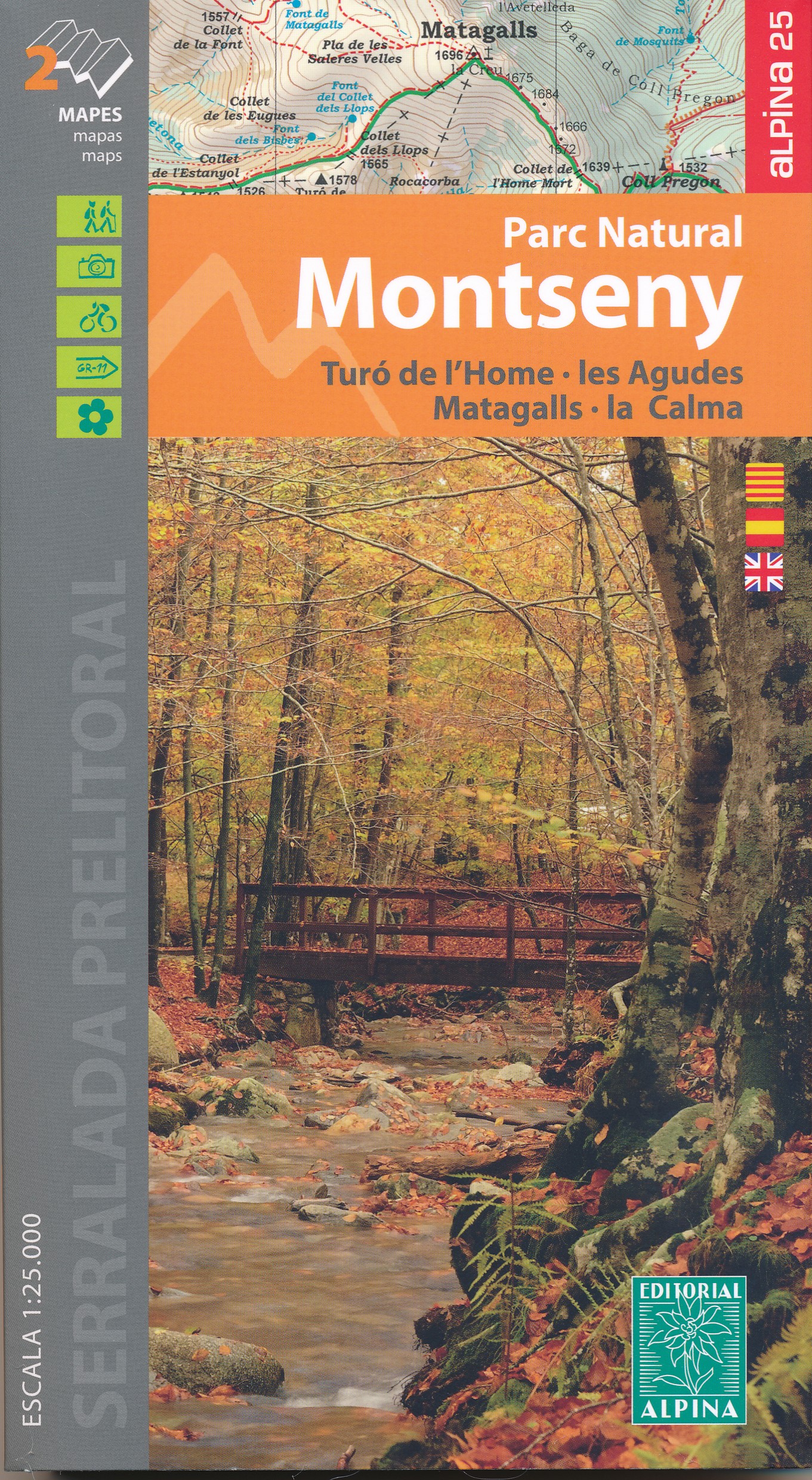 Online bestellen: Wandelkaart 55 Montseny Parc Natural | Editorial Alpina