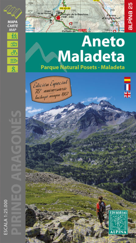 Online bestellen: Wandelkaart 15 Aneto - Maladeta | Editorial Alpina