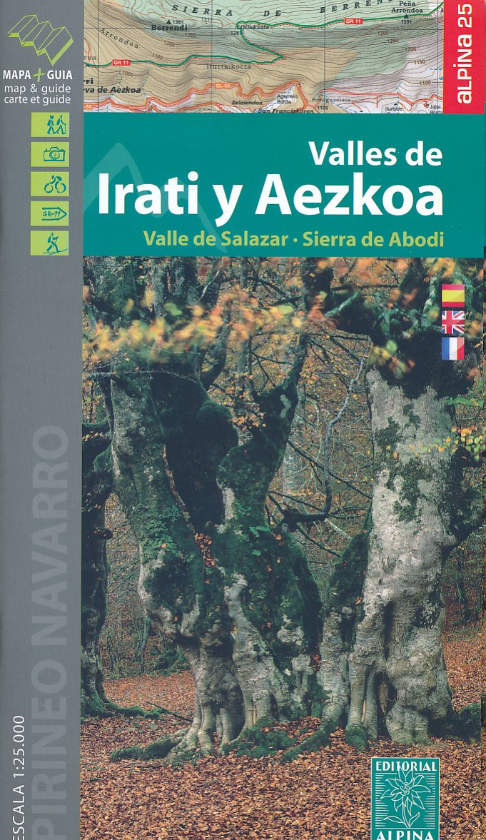 Online bestellen: Wandelkaart 01 Mapa de los Valles de Irati - Aezkoa (Roncesvalles) | Editorial Alpina