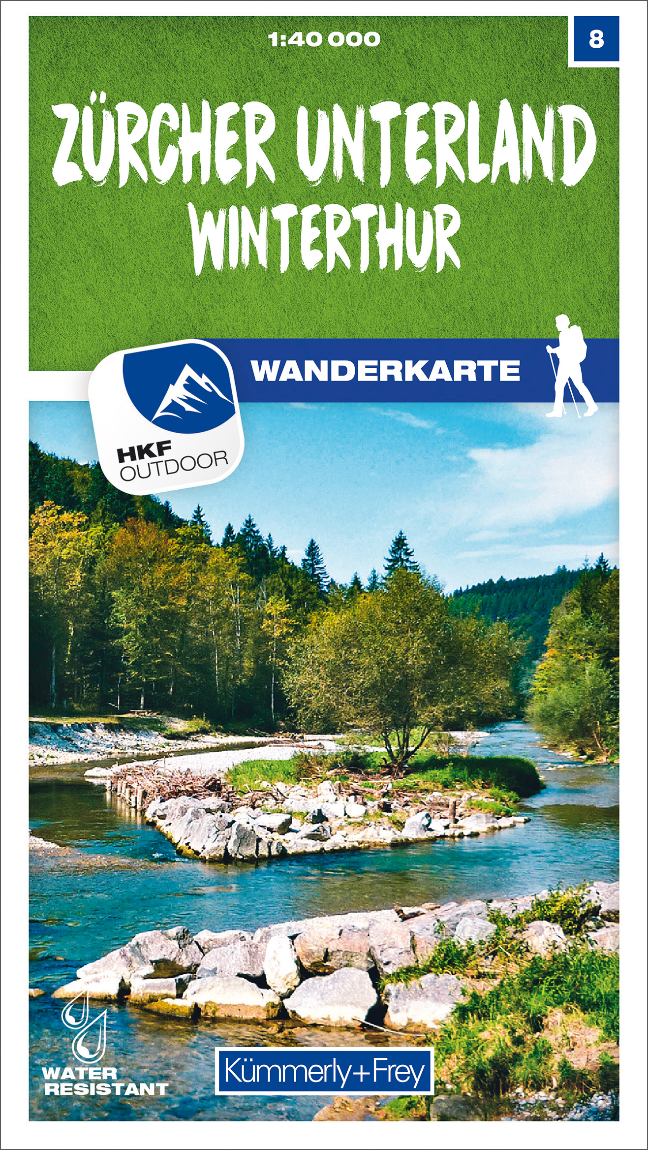 Wandelkaart 8 Zürcher Unterland / Winterthur | Kümmerly & Frey