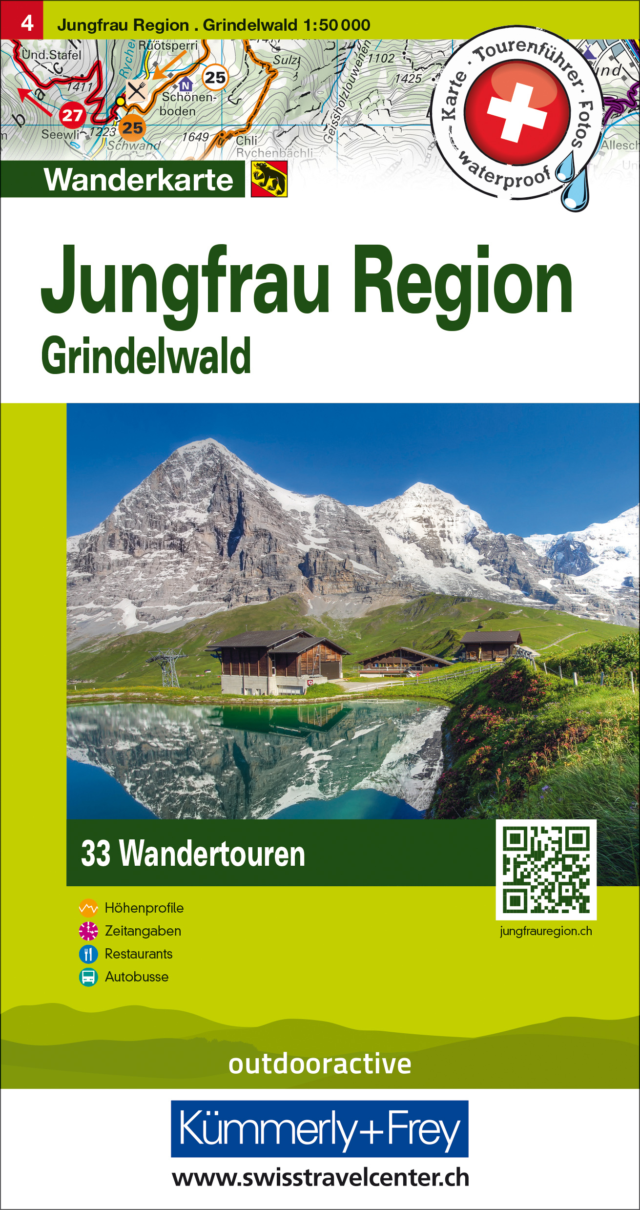 Wandelkaart 4 Jungfrau Regio / Grin…