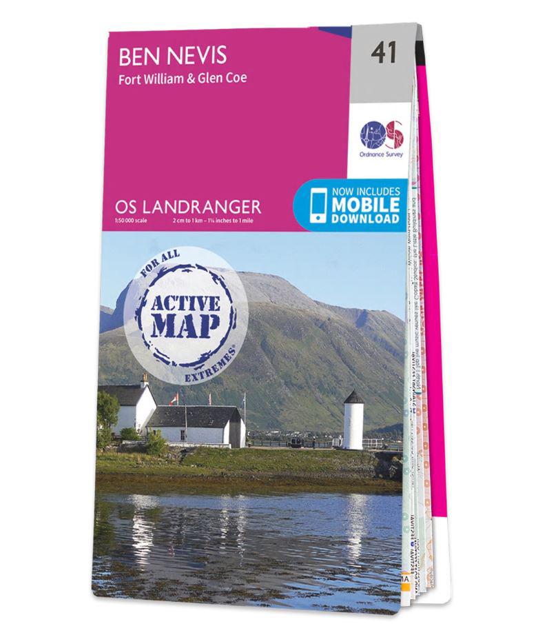 Wandelkaart - Topografische kaart 41 Landranger Active Ben Nevis / For