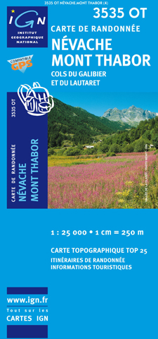 Wandelkaart 3535OT - 3535 OT Nevache, Mont Thabor, Col du Galibier, Bardonecchia (I), Valloire - Franse Alpen | IGN |