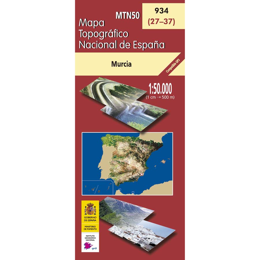 Topografische kaart 934 MT50 Murcia | CNIG - Instituto Geográfico Naci