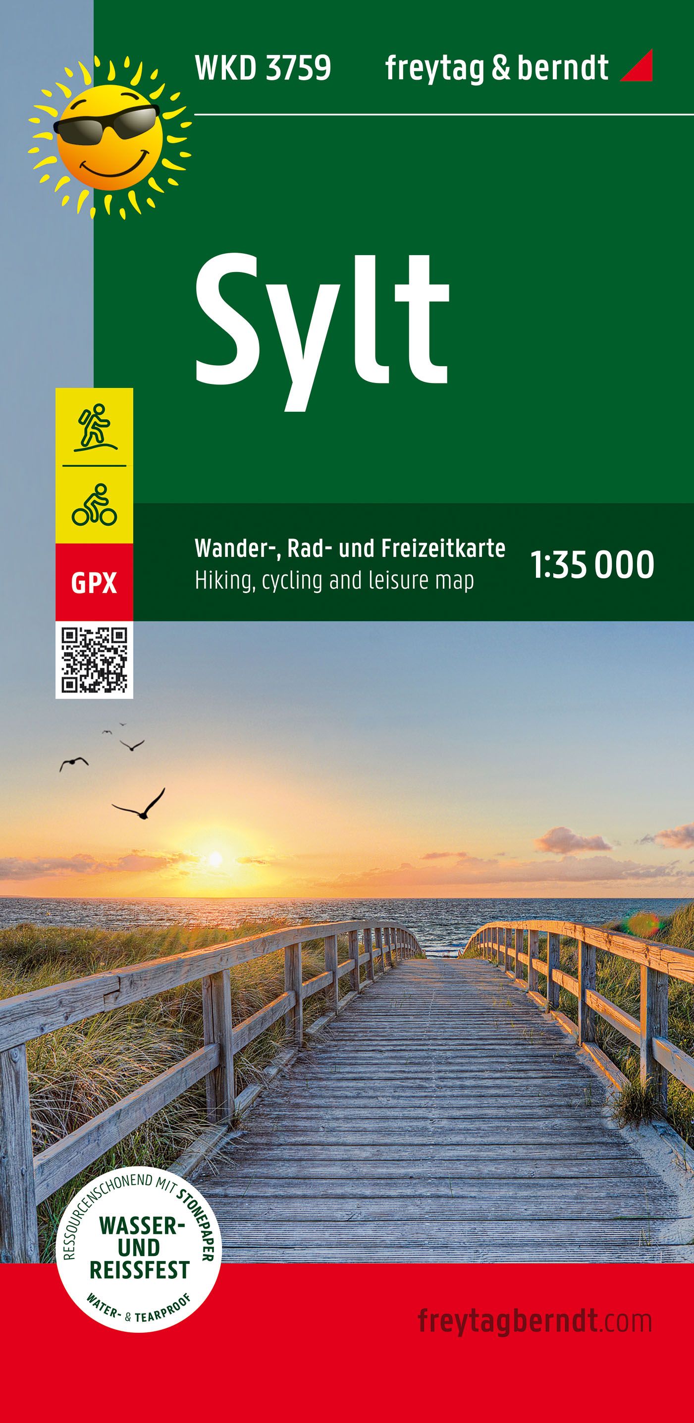 Fietskaart - Wandelkaart 3759 Sylt…