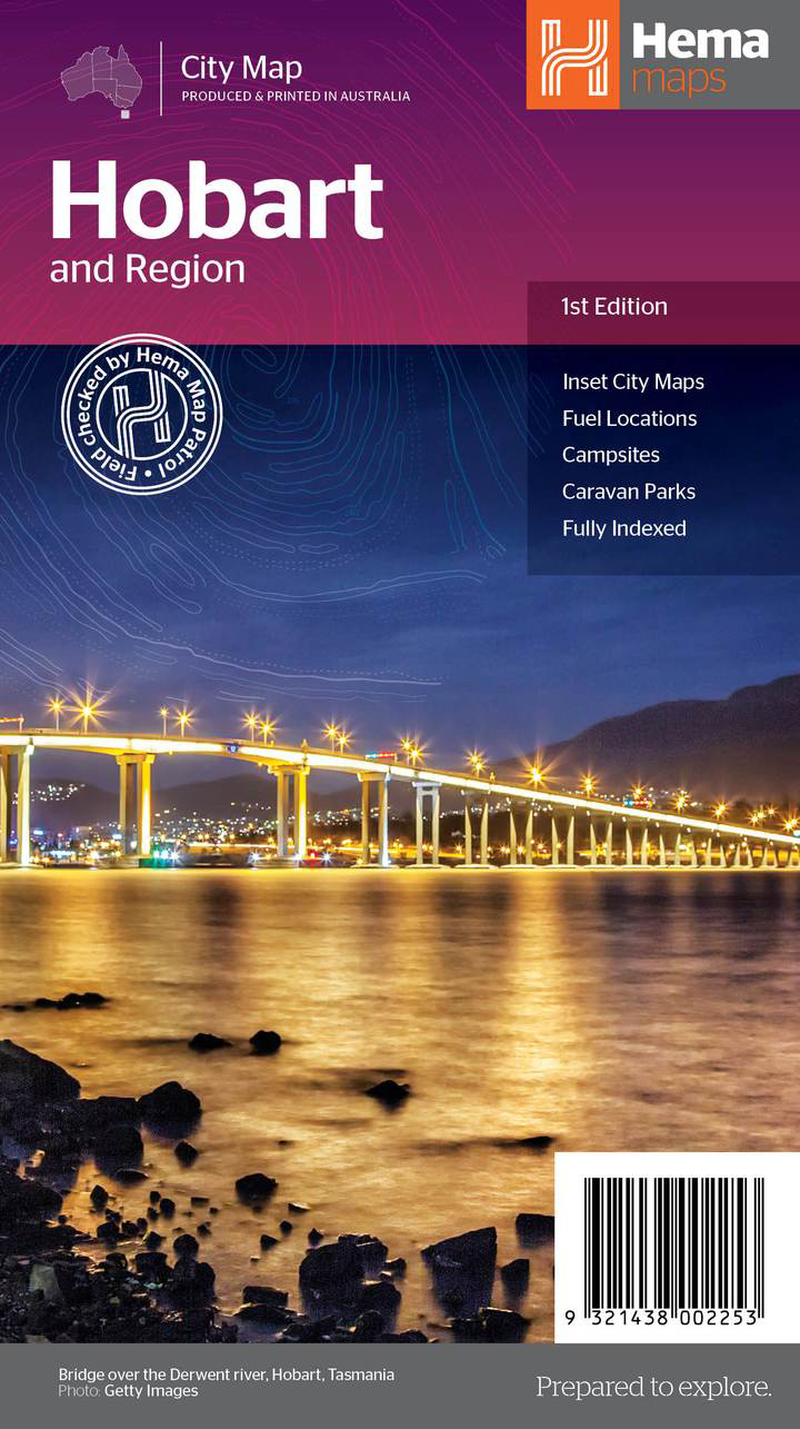 Stadsplattegrond Hobart & omgev…