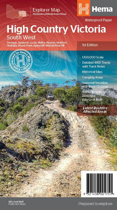 Wegenkaart - landkaart Explorer Map High Country Victoria South West |