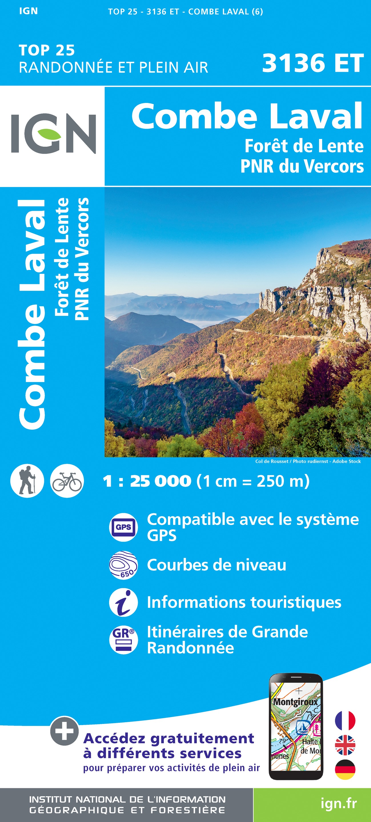 Online bestellen: Wandelkaart - Topografische kaart 3136ET Combe Laval | IGN - Institut Géographique National