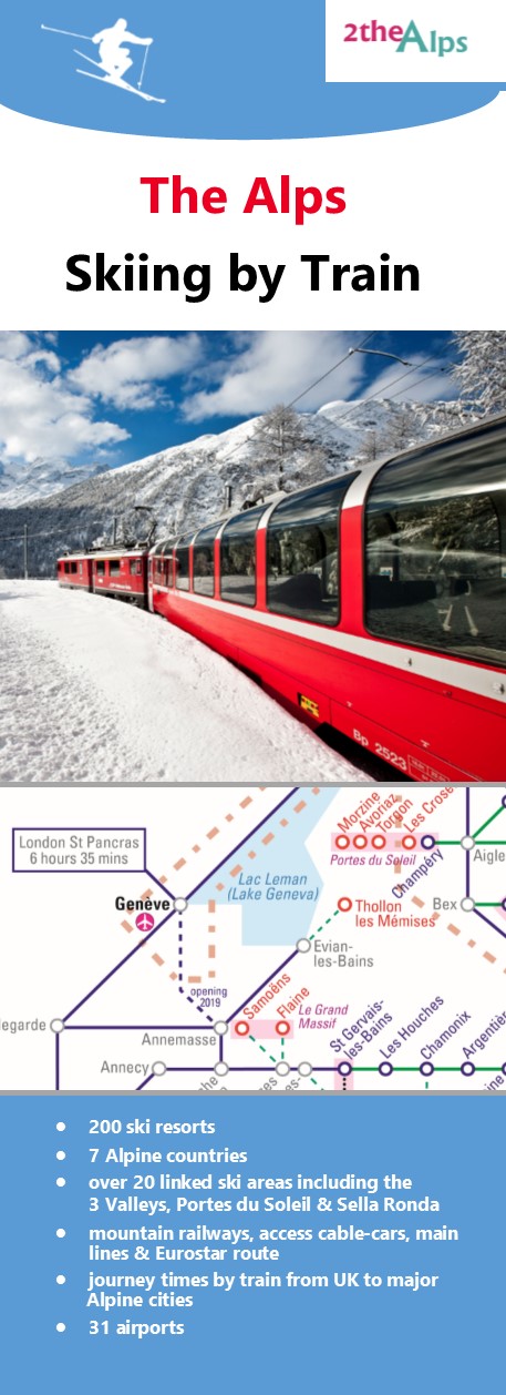 Wegenkaart - landkaart Skiën per tr…