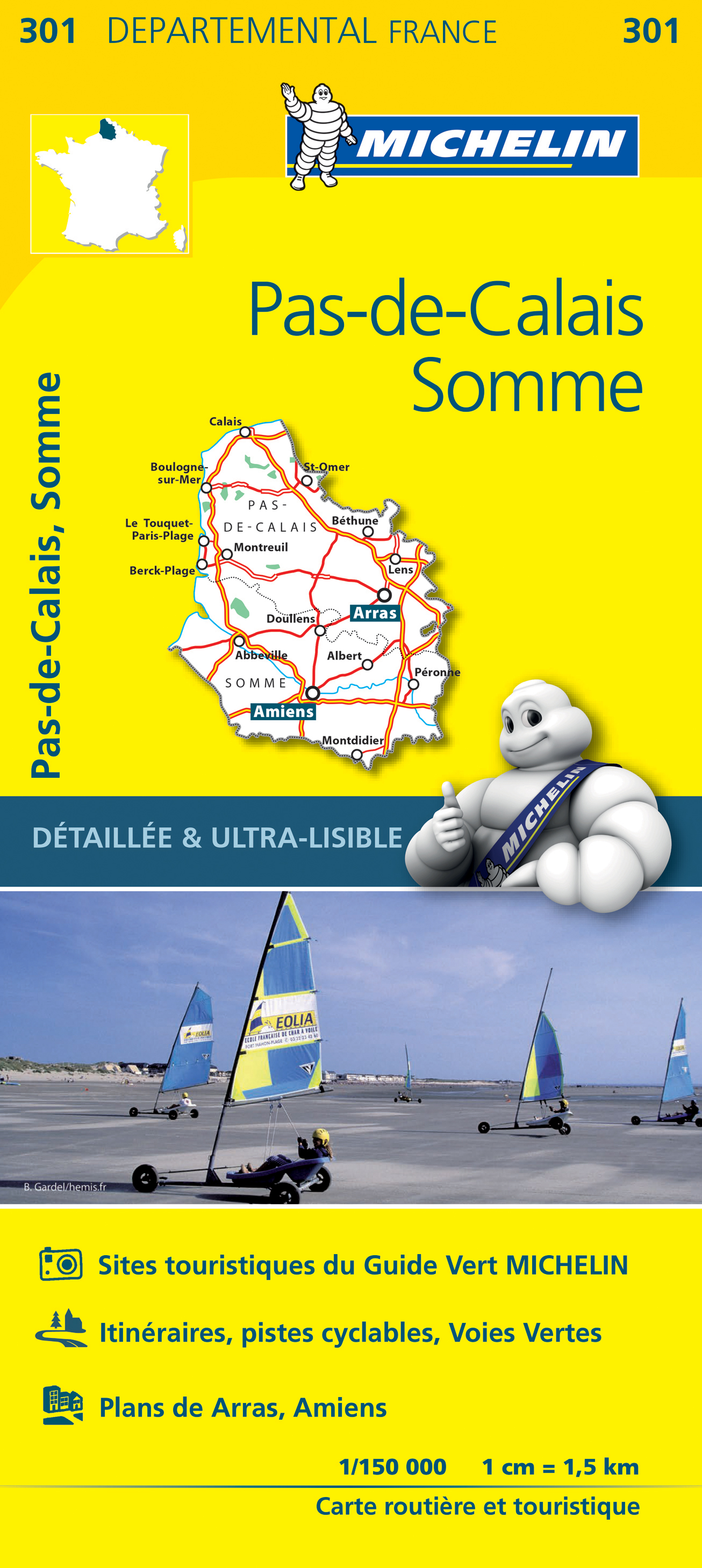 Online bestellen: Wegenkaart - landkaart 301 Pas de Calais - Somme | Michelin