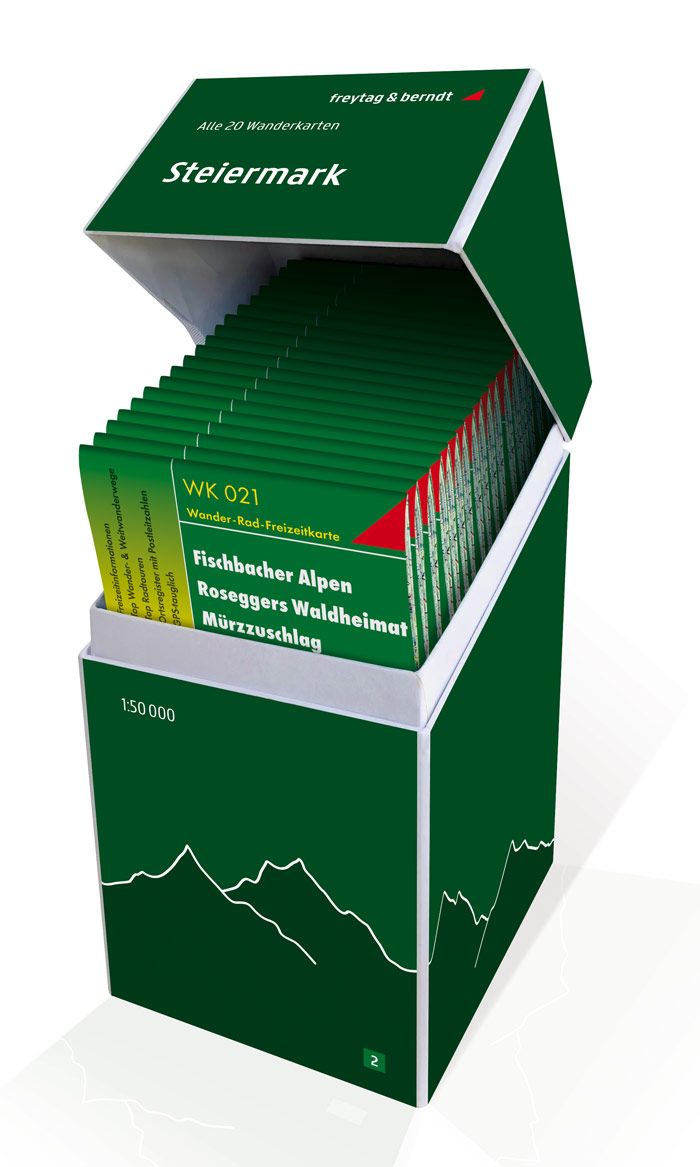 Wandelkaart BOX2 Steiermark set met 20 wandelkaarten | Freytag & Bernd