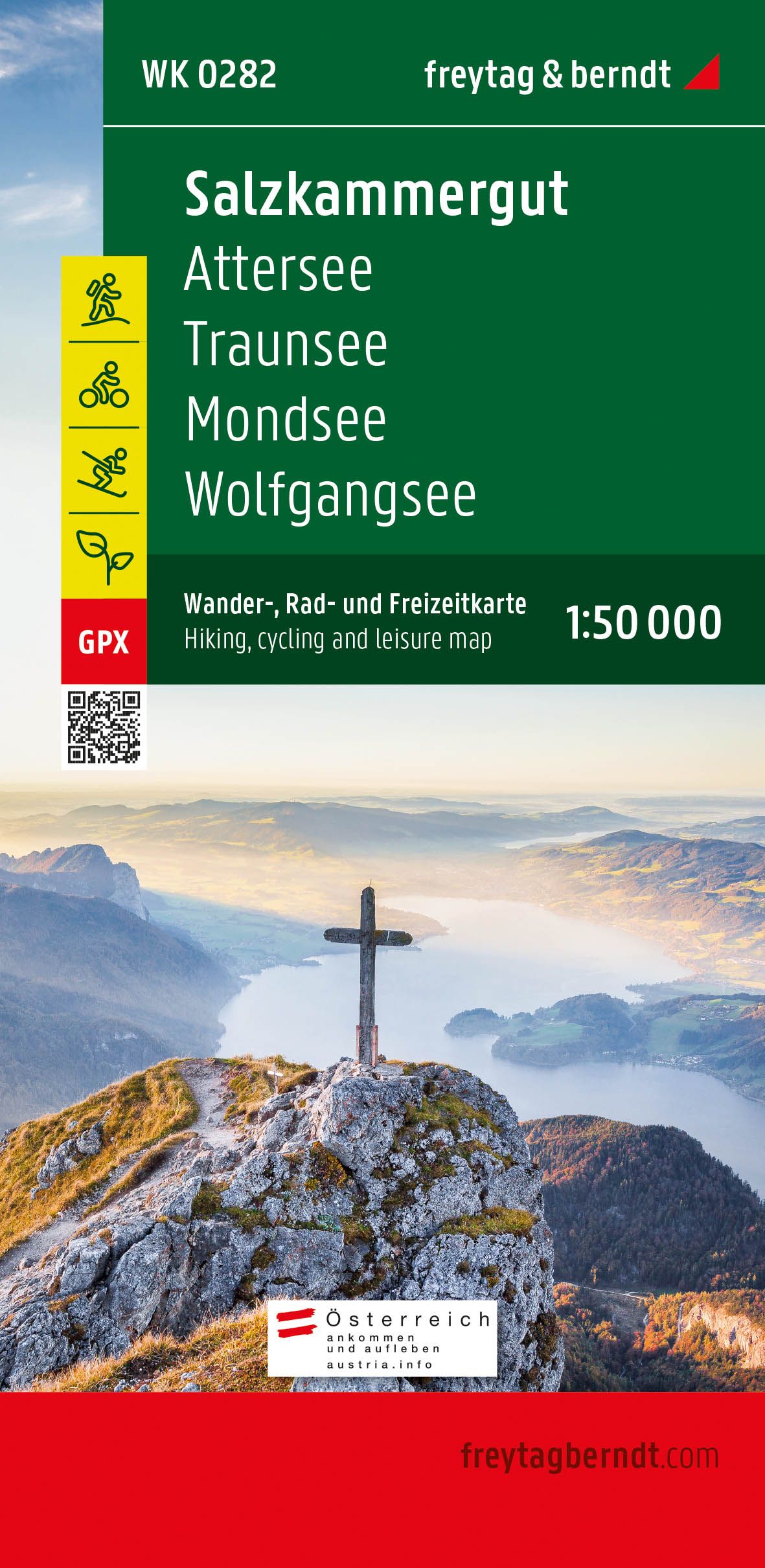 Fietskaart - Wandelkaart 282 Salzkammergut Attersee - Traunsee - Hölle