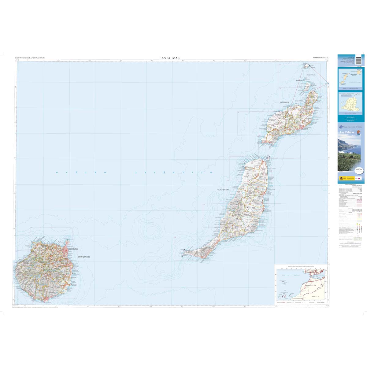 Wegenkaart - landkaart Mapa Provincial Las Palmas | CNIG - Instituto G