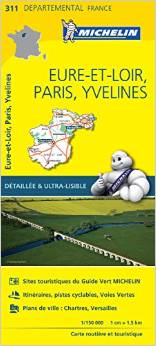 Online bestellen: Wegenkaart - landkaart 311 Eure et Loire - Paris - Yvelines | Michelin