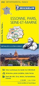 Online bestellen: Wegenkaart - landkaart 312 Essonne - Paris - Seine et Marne | Michelin