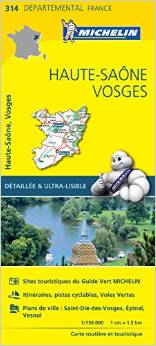 Online bestellen: Wegenkaart - landkaart 314 Haute Saone - Vosges | Michelin