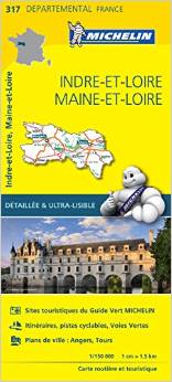 Online bestellen: Wegenkaart - landkaart 317 Indre et Loire - Maine et loire | Michelin