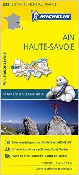Online bestellen: Wegenkaart - landkaart 328 Ain - Haute Savoie | Michelin