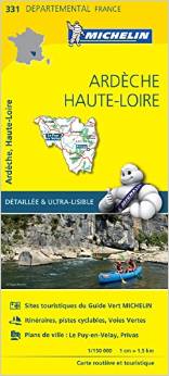 Online bestellen: Wegenkaart - landkaart 331 Ardeche - Haute Loire | Michelin