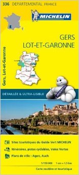 Online bestellen: Wegenkaart - landkaart 336 Gers - Lot et Garonne | Michelin