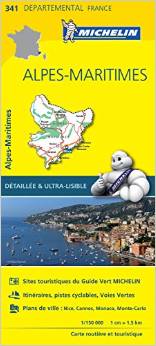 Online bestellen: Wegenkaart - landkaart 341 Alpes Maritimes | Michelin
