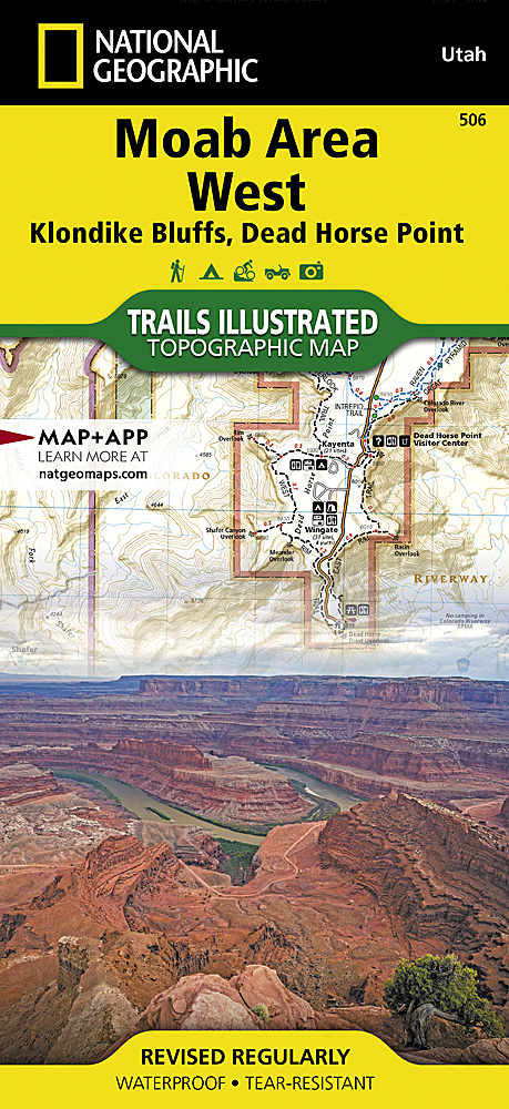 Wandelkaart 506 Topographic Map Guide Moab West - Klondike Bluffs, Dea