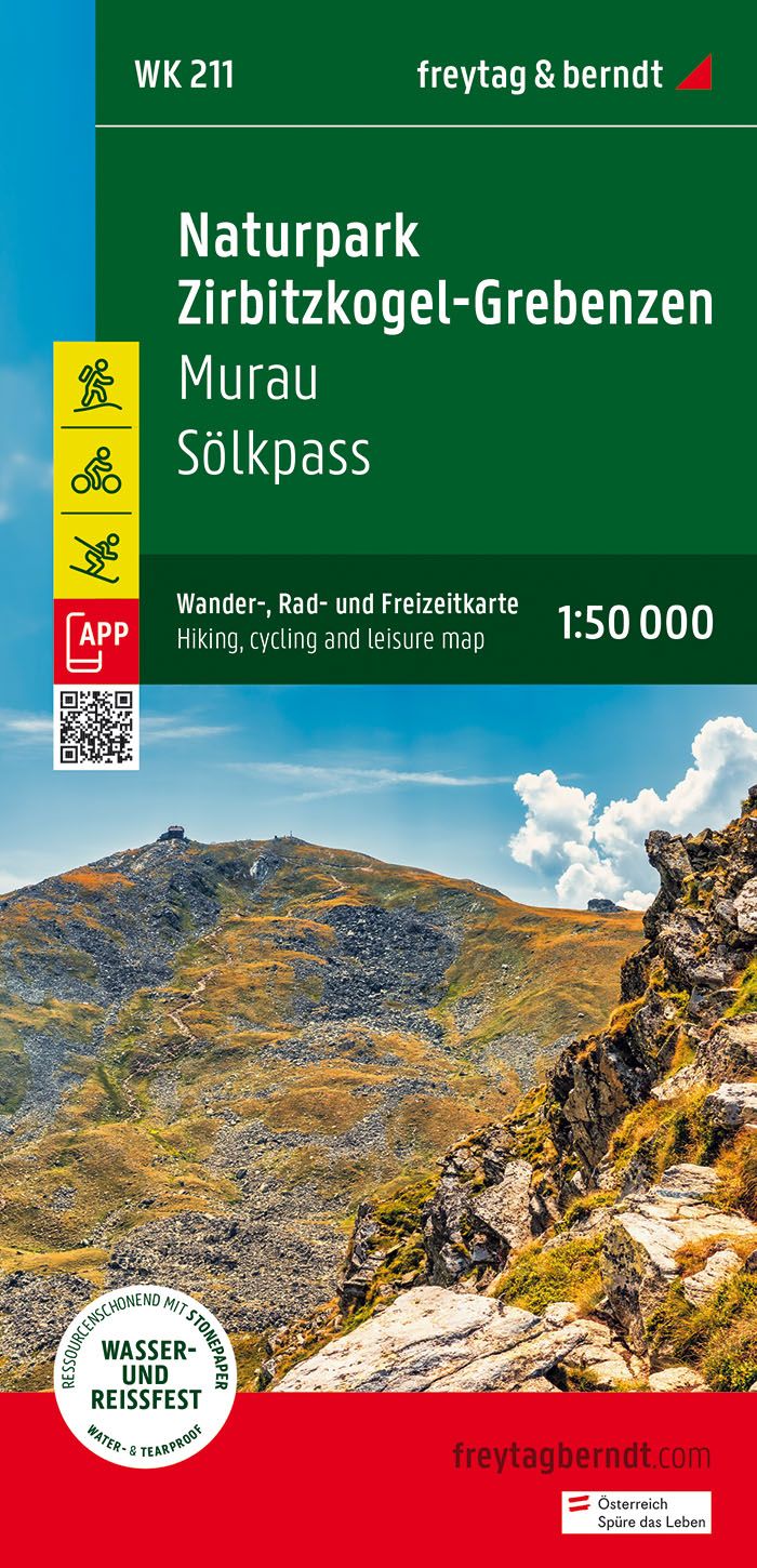 Fietskaart - Wandelkaart 211 Zirbitzkogel Naturpark - Grebenzen | Frey