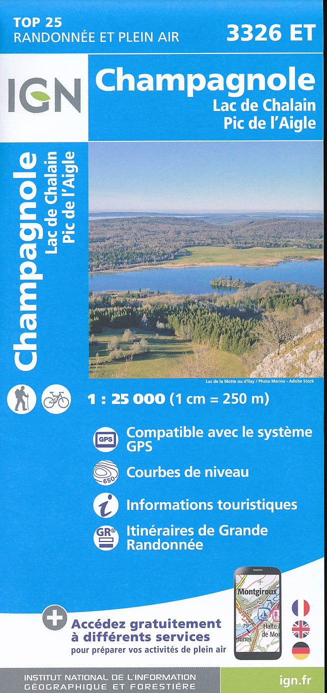 Online bestellen: Wandelkaart - Topografische kaart 3326ET Champagnole | IGN - Institut Géographique National