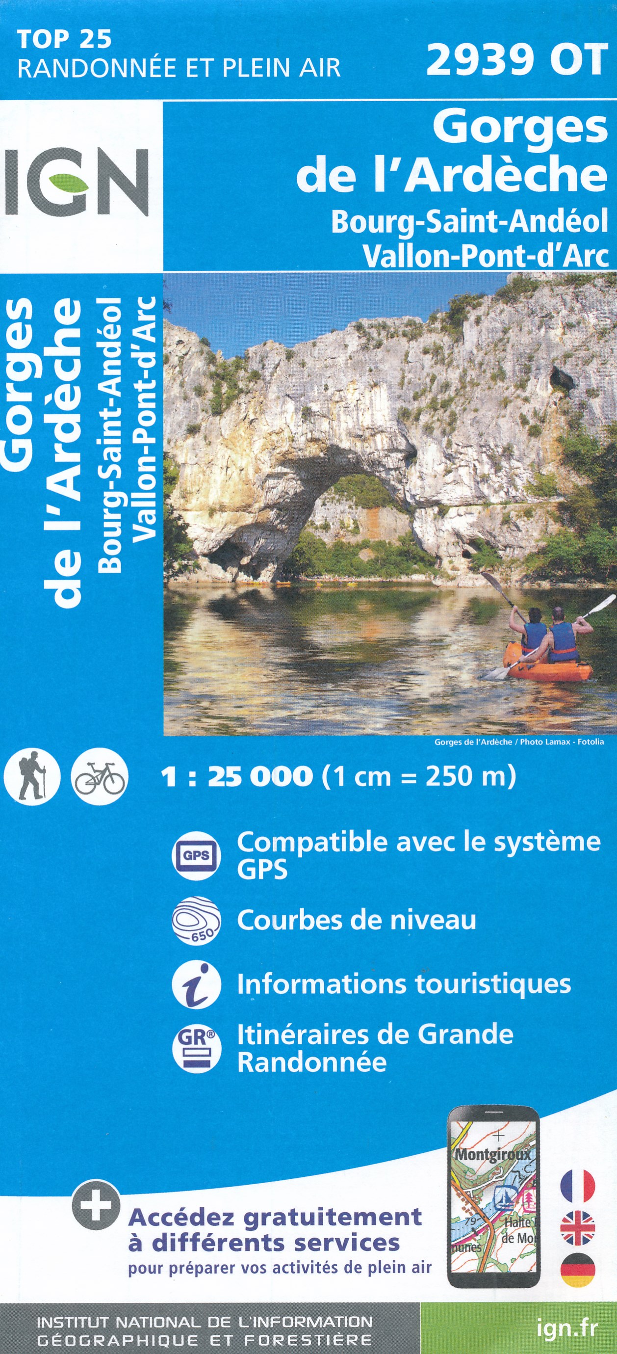 Online bestellen: Wandelkaart - Topografische kaart 2939OT Gorges de l'Ardèche | IGN - Institut Géographique National