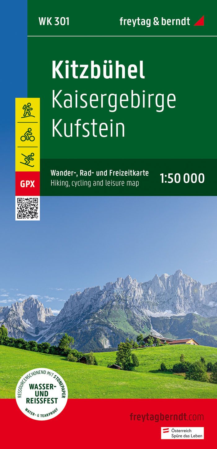 Fietskaart - Wandelkaart 301 Kitzbühel - Kaisergebirge - Kufstein | Fr