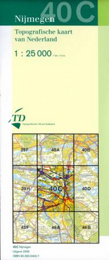 Topografische kaart 40C Nijmegen |