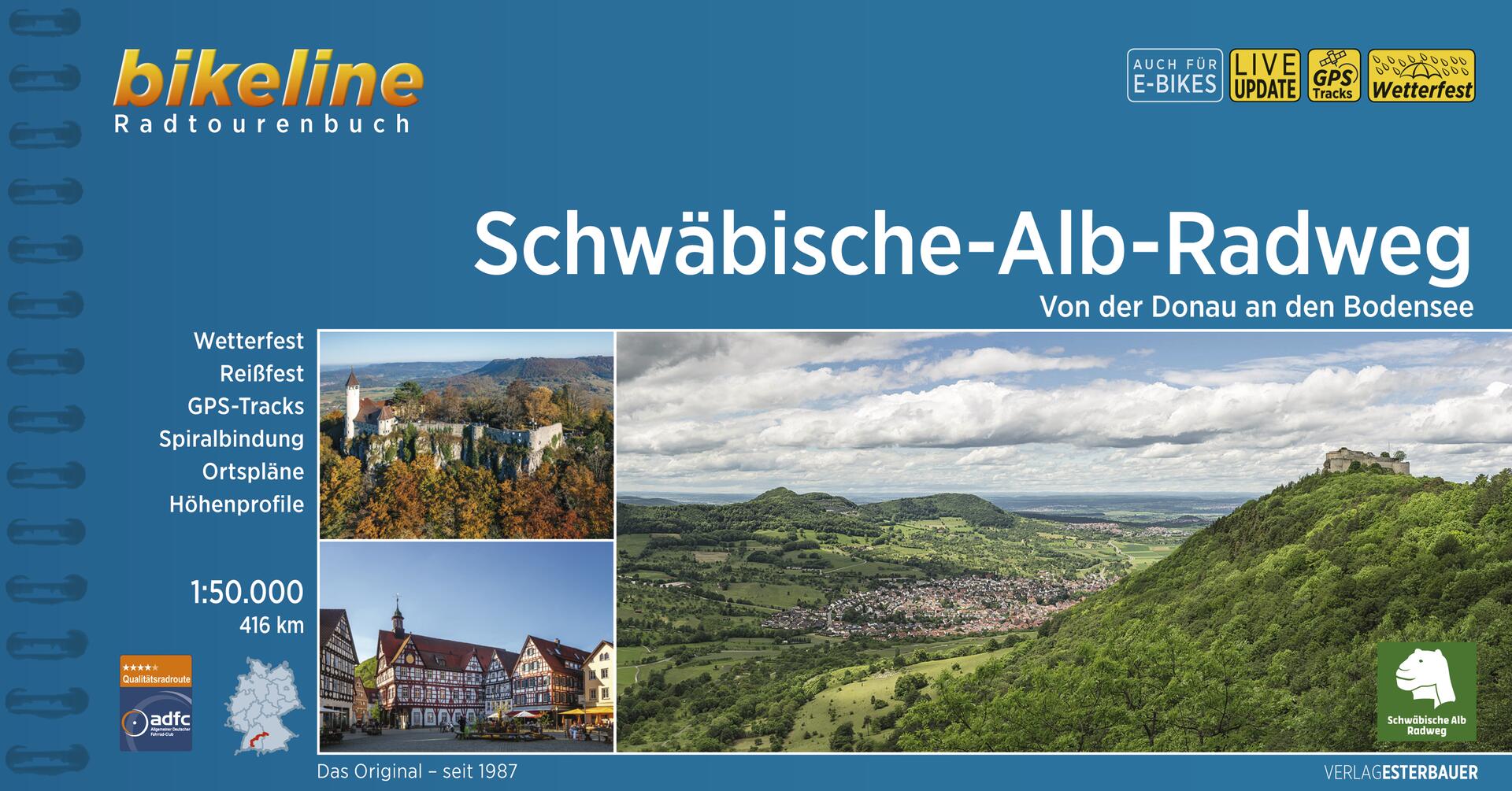 Fietsgids Bikeline Schwäbische Alb…