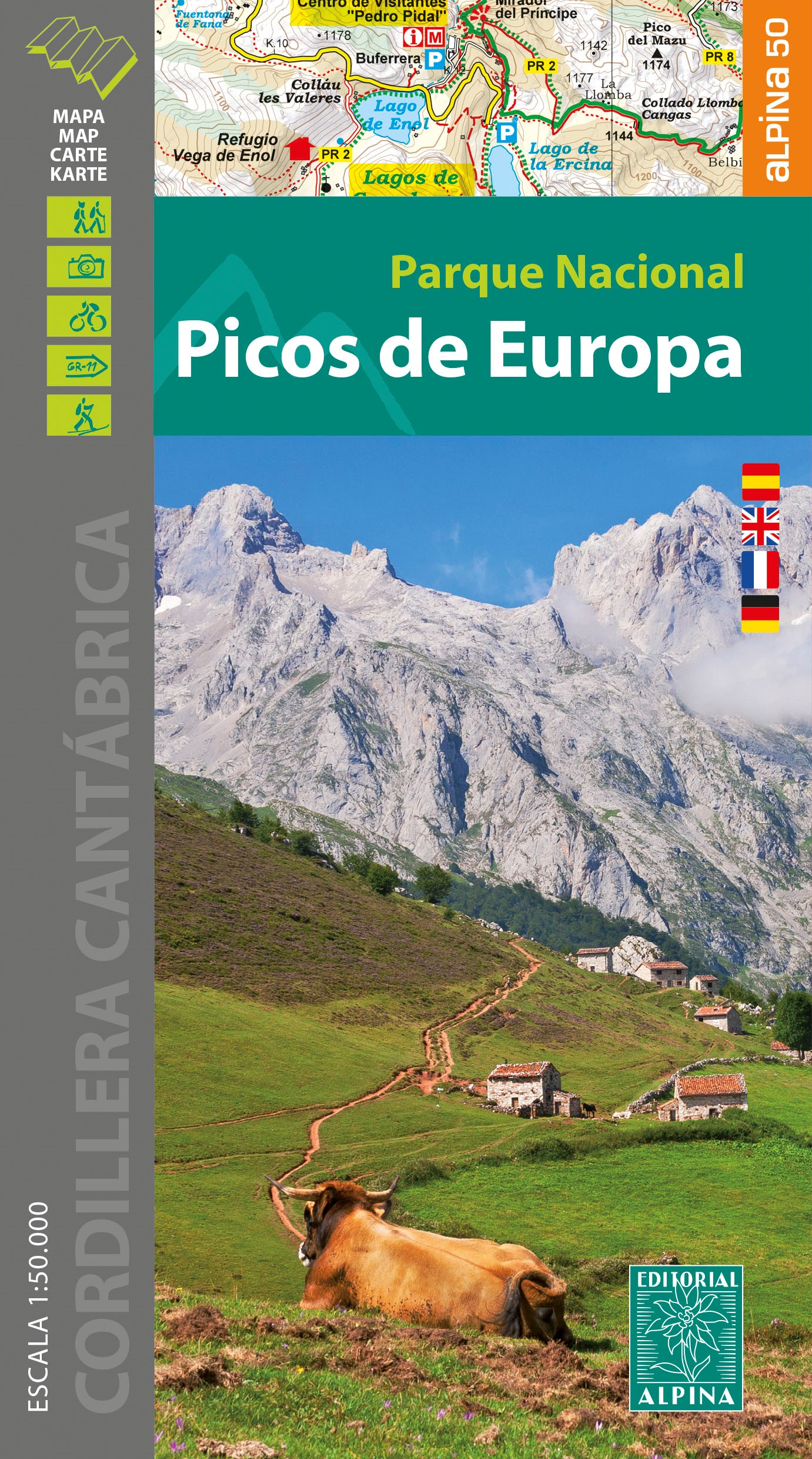 Wandelkaart Picos de Europa PN - Cordillera Cantabrica | Editorial Al