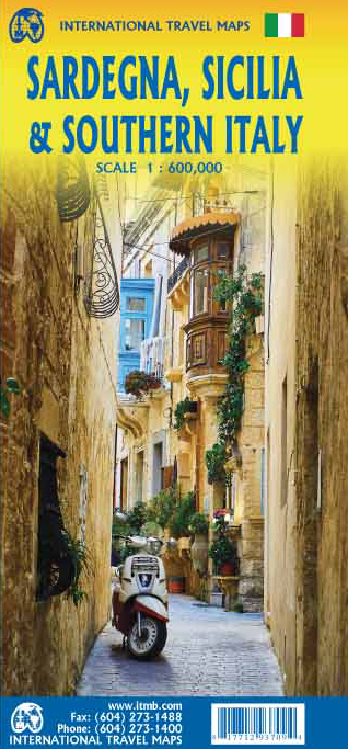 Wegenkaart - landkaart Sardegna, Sicilia & southern Italy - Sardinië &
