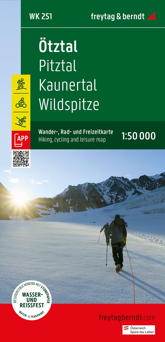 Fietskaart - Wandelkaart 251 Ötztal - Pitztal - Kaunertal - Wildspitz