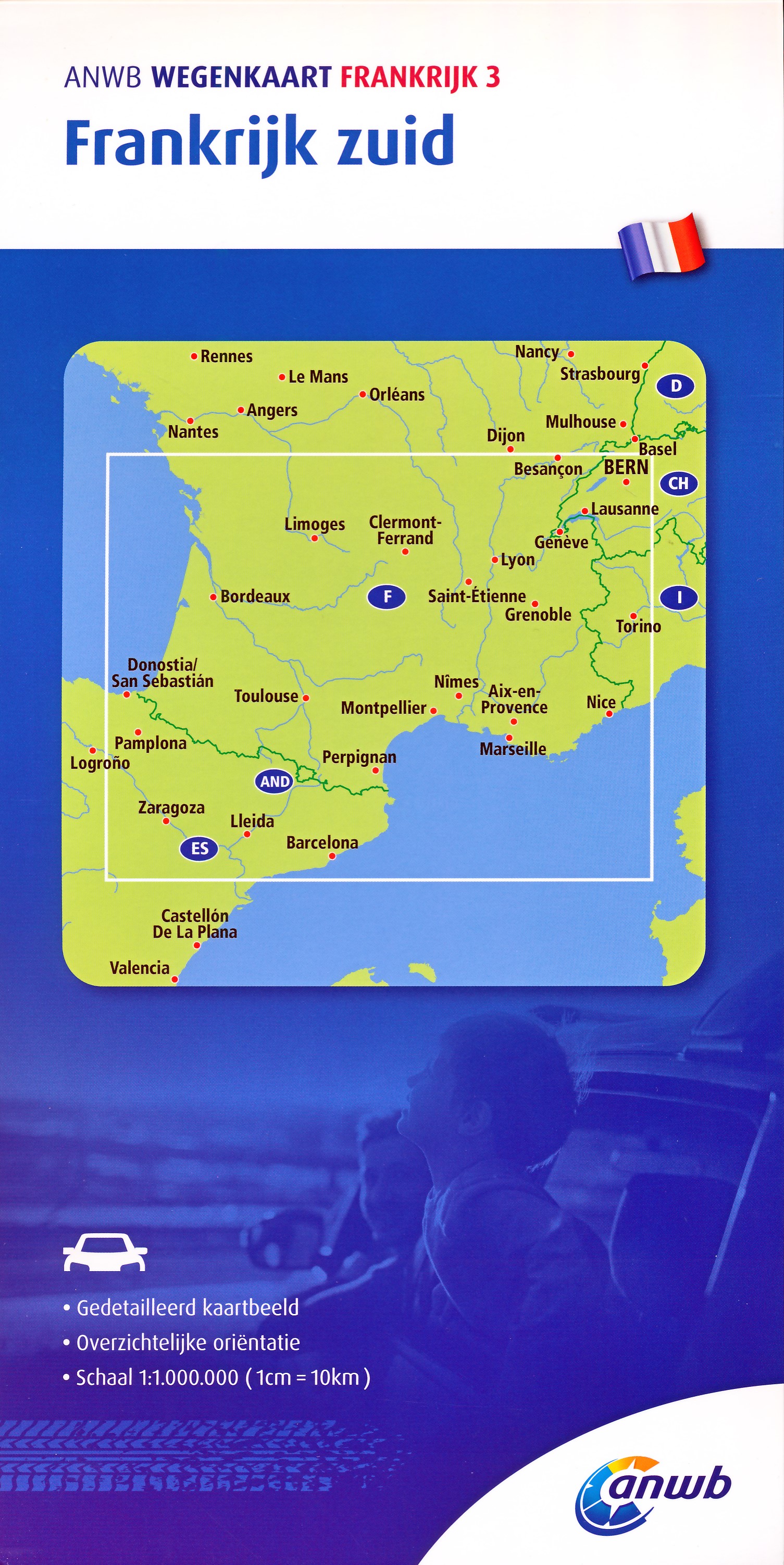 Online bestellen: Wegenkaart - landkaart 3 Frankrijk zuid | ANWB Media