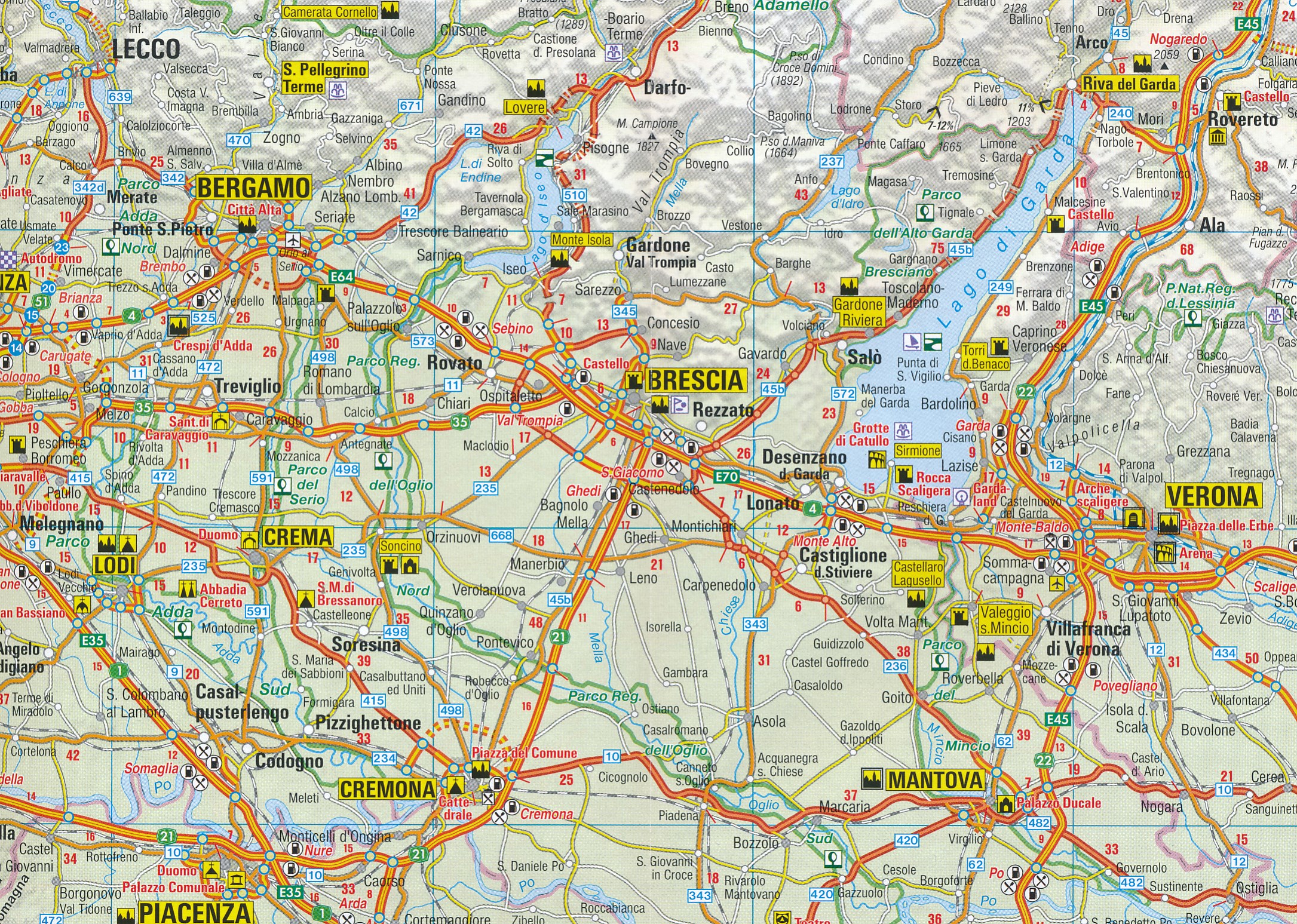 Wegenkaart Landkaart 1 Italie Zwitserland Anwb Media 9789018042691 Reisboekwinkel De Zwerver