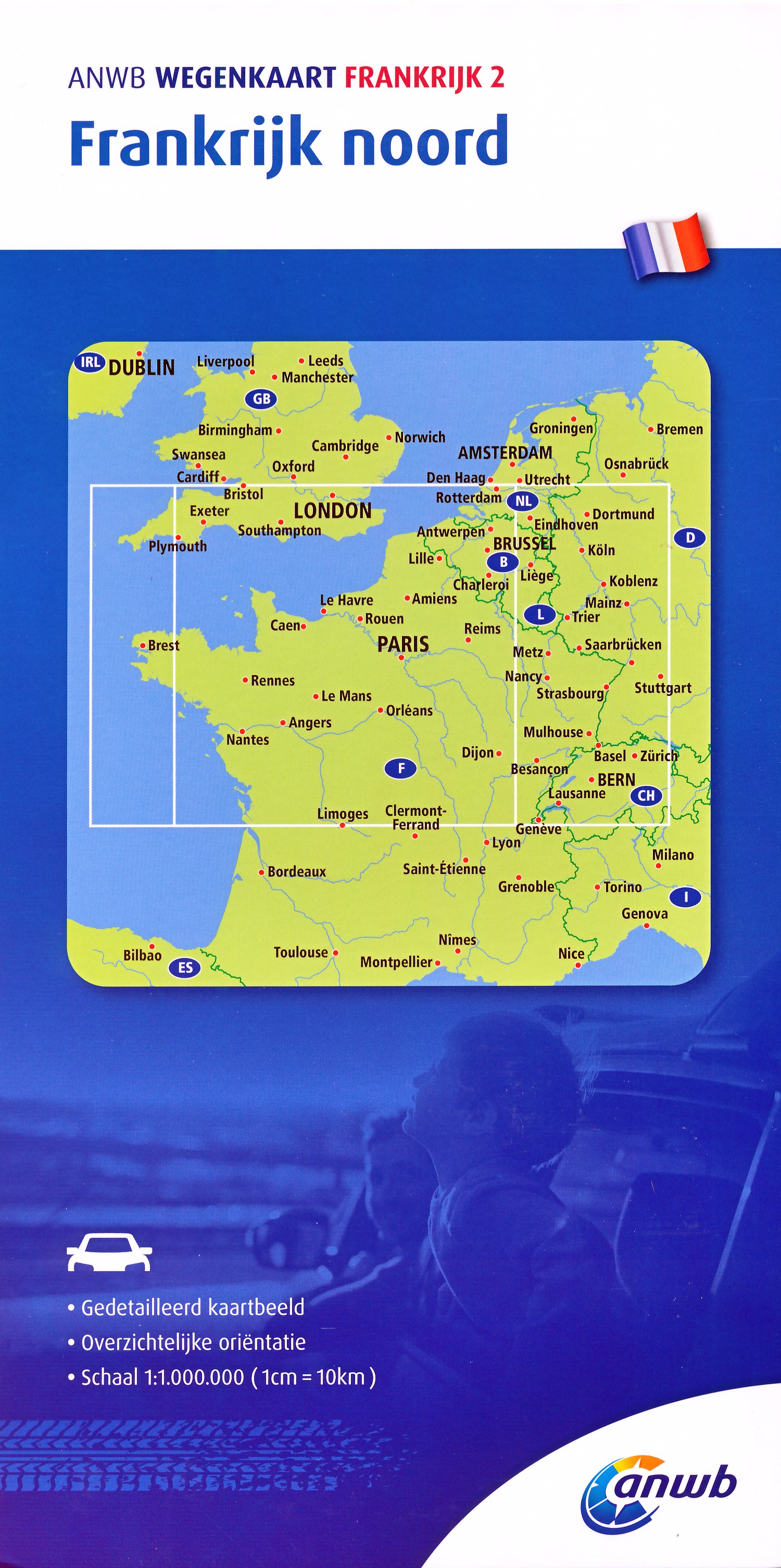 Online bestellen: Wegenkaart - landkaart 2 Frankrijk Noord | ANWB Media
