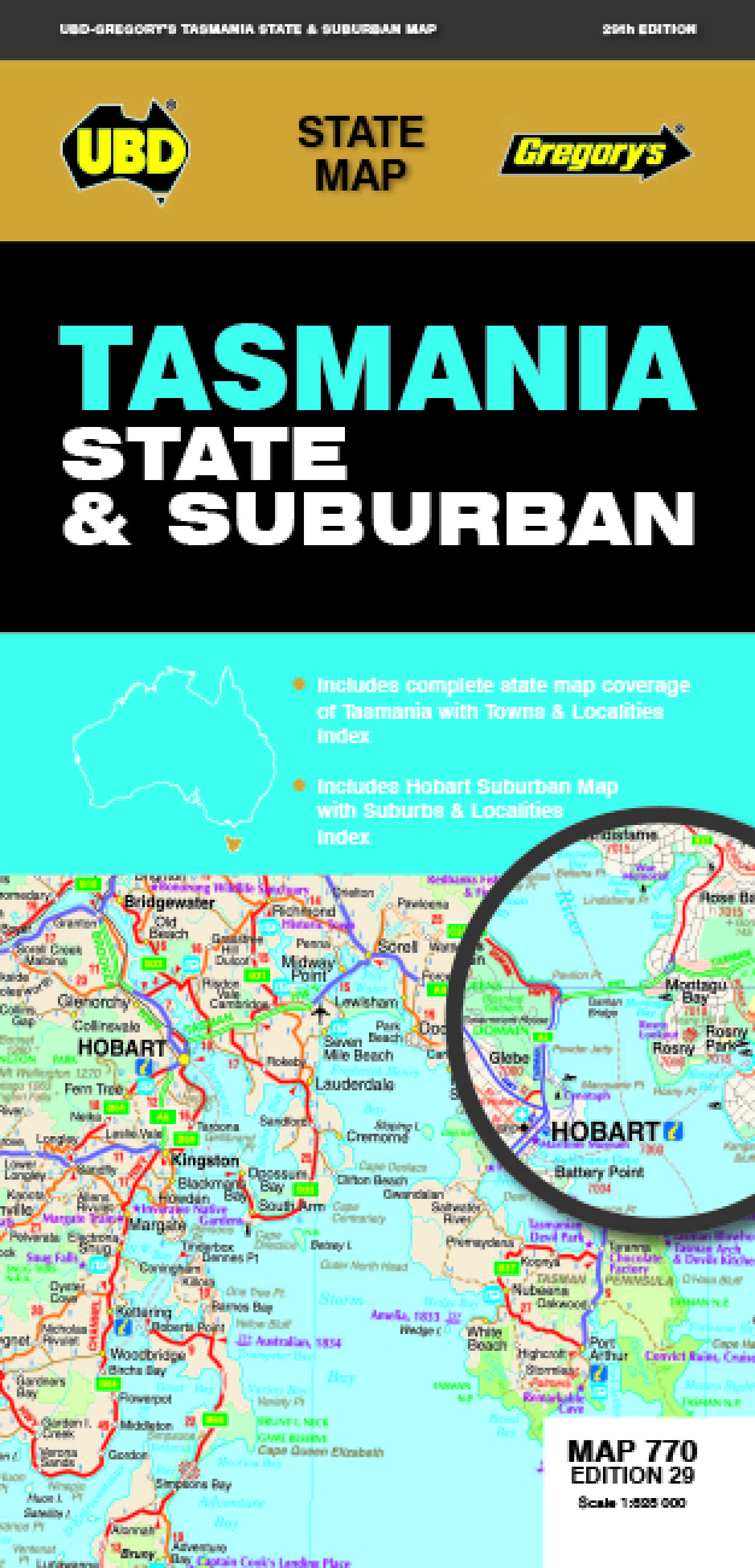 Wegenkaart - landkaart 770 Tasmania…