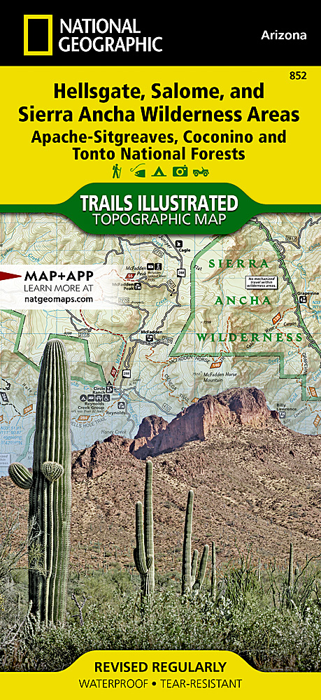 Wandelkaart 852 Hellsgate, Salome, Sierra Ancha Wilderness Areas | Nat